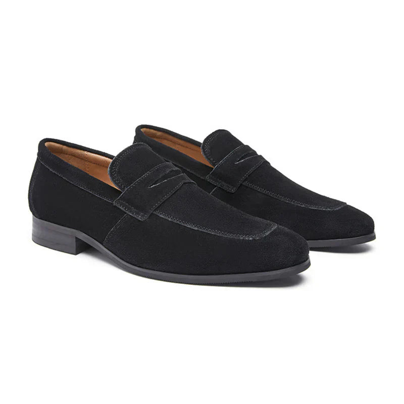 Old Money Suede Strap Loafers 