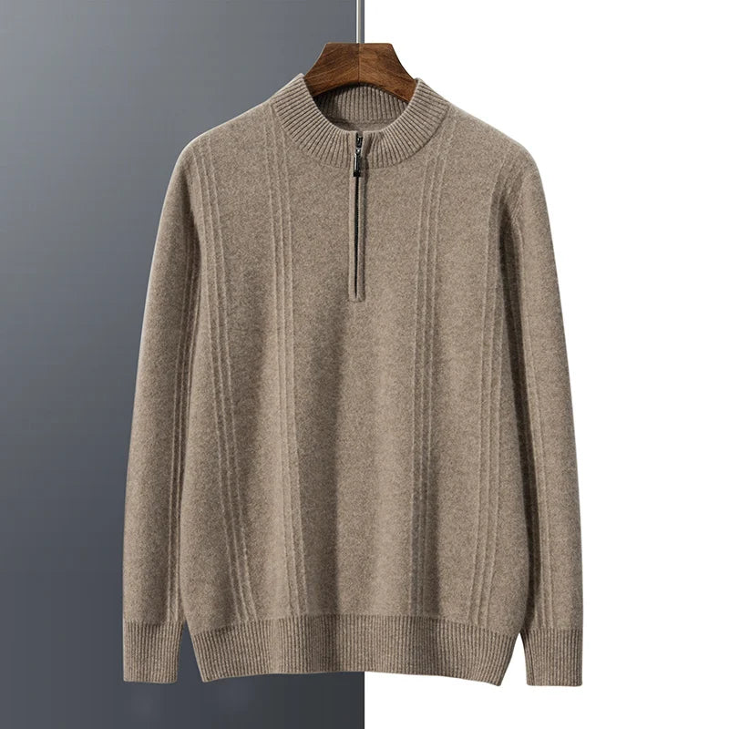 Half zip 100% cashmere