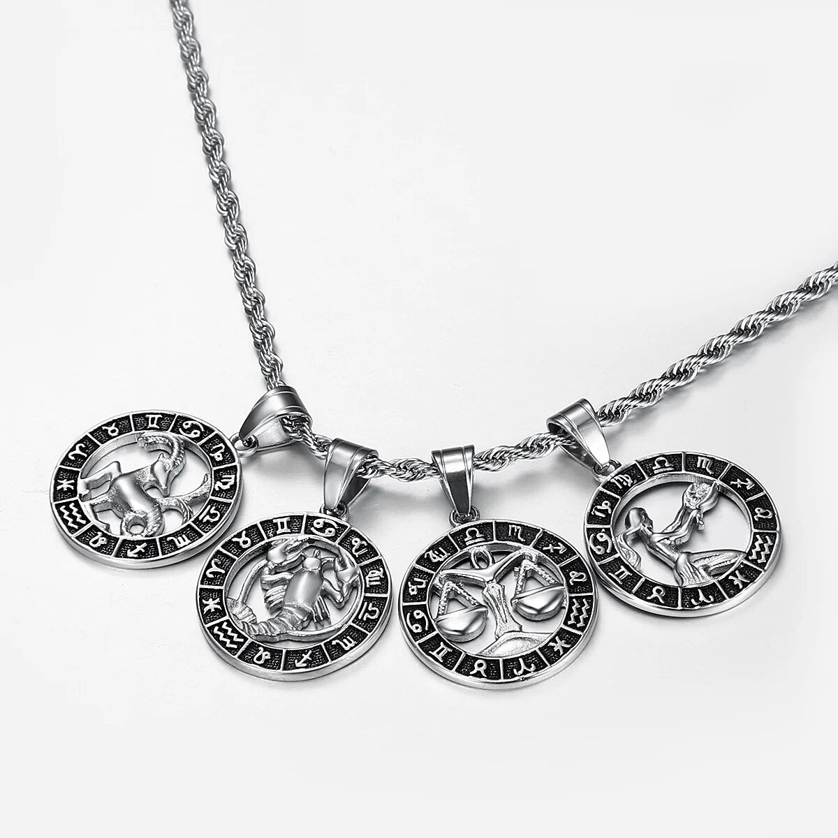 Zodiac Sign Necklace - Silver